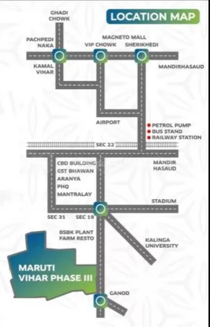 Residential plot layout in Ganod, Naya Raipur