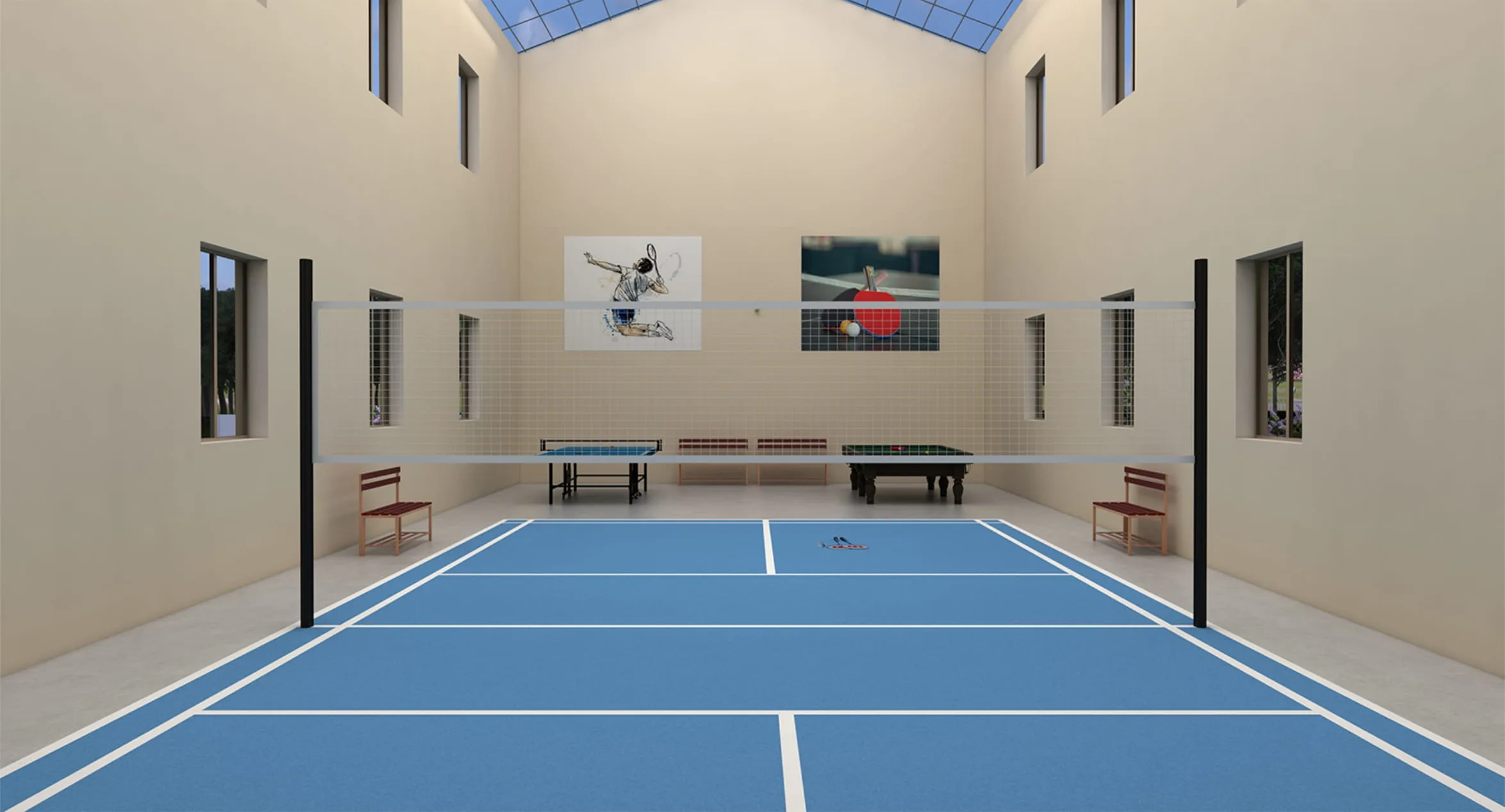 Tennis court at Multi Sports City Amleshwar